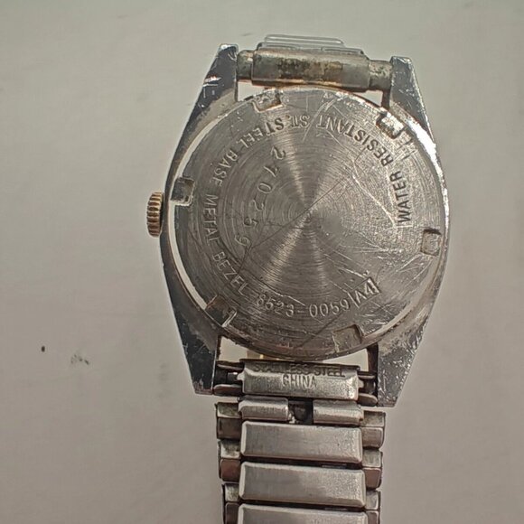 VTG Seiko SQ Watch Women 25mm White Dial Two Tone Daydate Round 8523-0059 NewBat - Picture 14 of 16